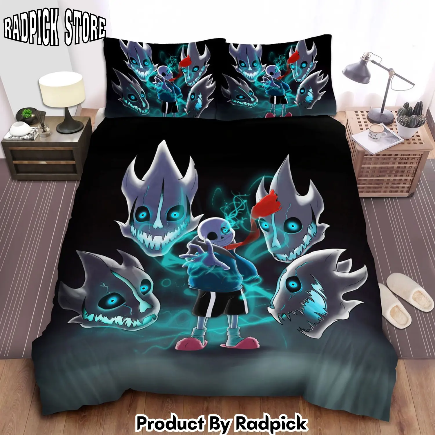 Radpick undertale sans no mercy artwork comforter duvet cover bed sheets bedding sets rp327595